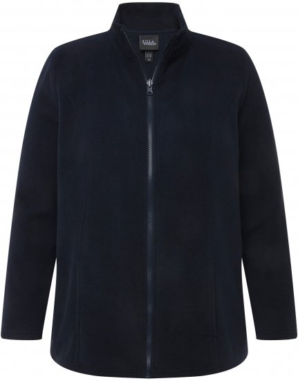 Ulla Popken Modular Fleece Zip Front Jacket Navy - Puloverji & jopice - 