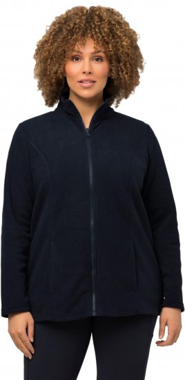 Ulla Popken Modular Fleece Zip Front Jacket Navy - Puloverji & jopice - 