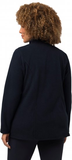 Ulla Popken Modular Fleece Zip Front Jacket Navy - Puloverji & jopice - 