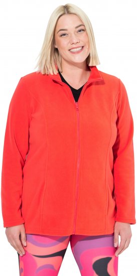 Ulla Popken Modular Fleece Zip Front Jacket Coral - Ulla Popken - 