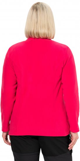Ulla Popken Modular Fleece Zip Front Jacket Magenta - Puloverji & jopice - 