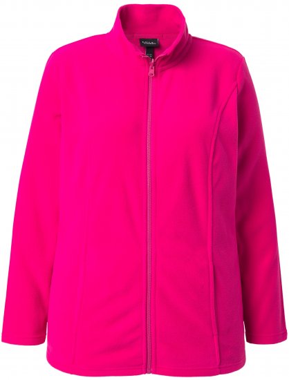 Ulla Popken Modular Fleece Zip Front Jacket Light Heather - Puloverji & jopice - 