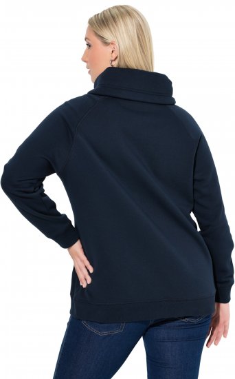 Ulla Popken Rhinestone Snowflake Turtleneck Sweatshirt Navy - Puloverji & jopice - 
