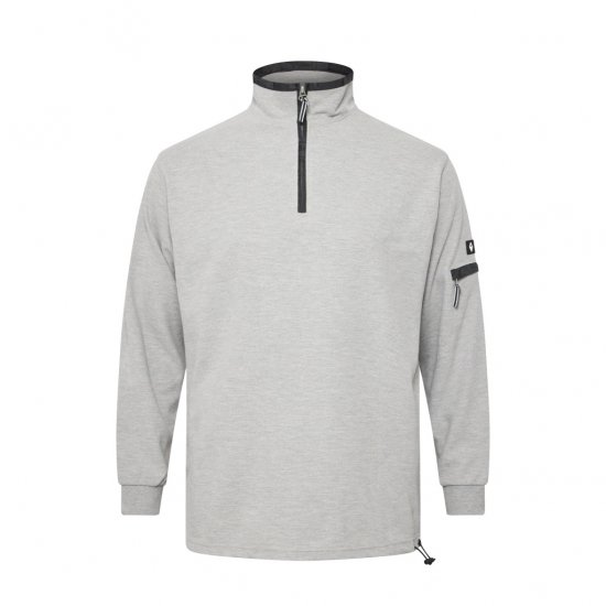 North Latitude Ottoman Sweatshirt Mid Grey - Puloverji & jopice - Moški Puloverji & Jopice za Močnejše Postave