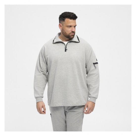 North Latitude Ottoman Sweatshirt Mid Grey - Puloverji & jopice - Moški Puloverji & Jopice za Močnejše Postave