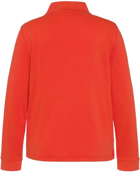Ulla Popken PARIS Theme Zip Neck Sweatshirt Light Red - Puloverji & jopice - 