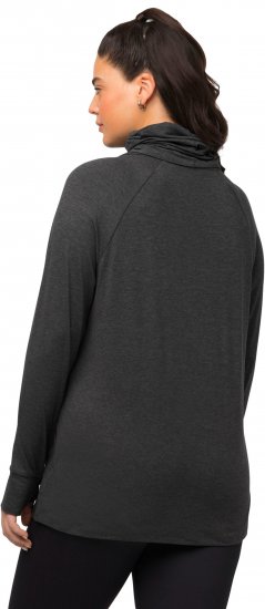 Ulla Popken Sweatshirt with Gaiter Black - Puloverji & jopice - 