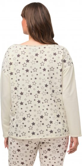 Ulla Popken Dreaming Time Long Sleeve Sweatshirt Chalk - Puloverji & jopice - 