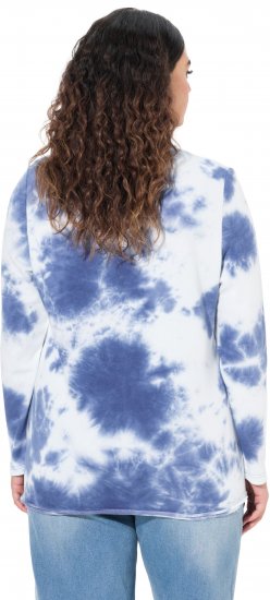 Ulla Popken Tie Dye Gathered Sweatshirt Atlantic Blue - Puloverji & jopice - 