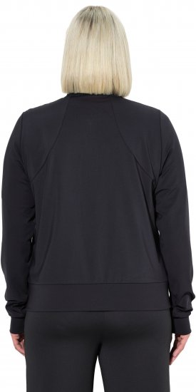 Ulla Popken Quick Drying College Collar Sweatshirt Black - Puloverji & jopice - 