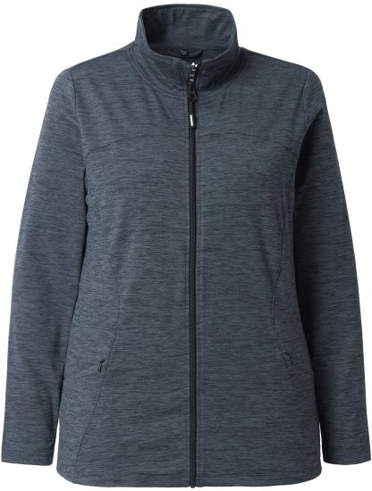 Ulla Popken Quick Drying Zip Up Sweatshirt Black - Puloverji & jopice - 