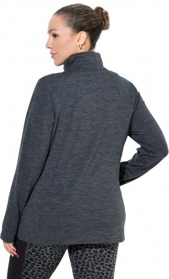 Ulla Popken Quick Drying Zip Up Sweatshirt Black - Puloverji & jopice - 