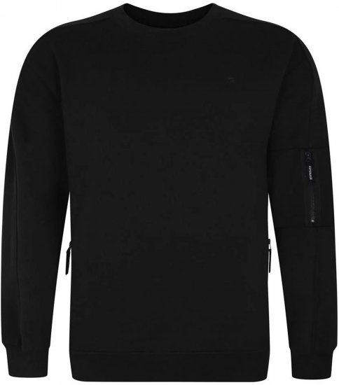 Espionage LW152 Sweatshirt Black - Puloverji & jopice - Moški Puloverji & Jopice za Močnejše Postave
