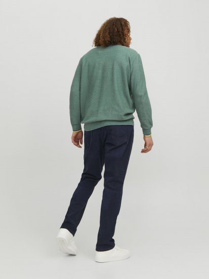 Jack & Jones Logan Spring Knitted Pillover Grey - Puloverji & jopice - Moški Puloverji & Jopice za Močnejše Postave