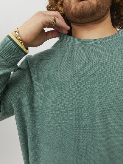 Jack & Jones Logan Spring Knitted Pillover Grey - Puloverji & jopice - Moški Puloverji & Jopice za Močnejše Postave