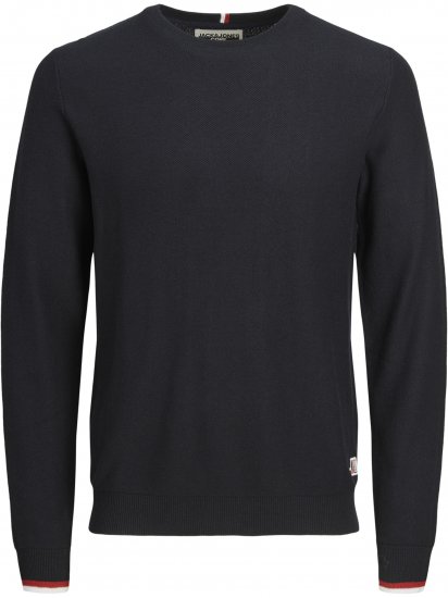 Jack & Jones Logan Spring Knitted Pullover Navy - Puloverji & jopice - Moški Puloverji & Jopice za Močnejše Postave