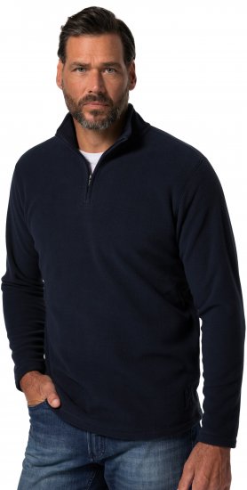JP1880 Fleece Half-Zip Ultralight Navy - Puloverji & jopice - Moški Puloverji & Jopice za Močnejše Postave