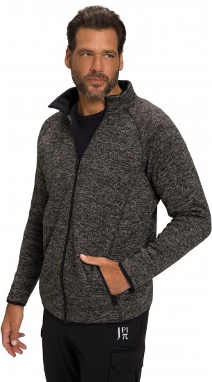JAY-PI Knitted Fleece Jacket Gray - Jakne - Moške bunde za Močnejše Postave