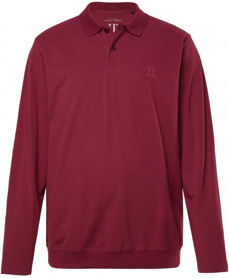 JP1880 Polo Shirt Pique Long Sleeve Red - Polo majice - Moške Polo Majice za Močnejše Postave