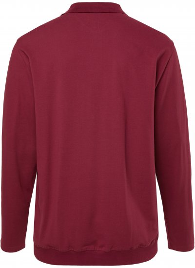 JP1880 Polo Shirt Pique Long Sleeve Red - Polo majice - Moške Polo Majice za Močnejše Postave