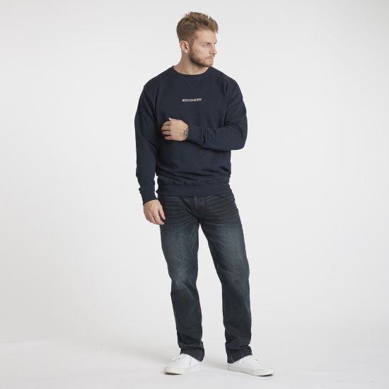 North Latitude Denim Logo Sweatshirt Navy Blue TALL - TALL puloverji - 