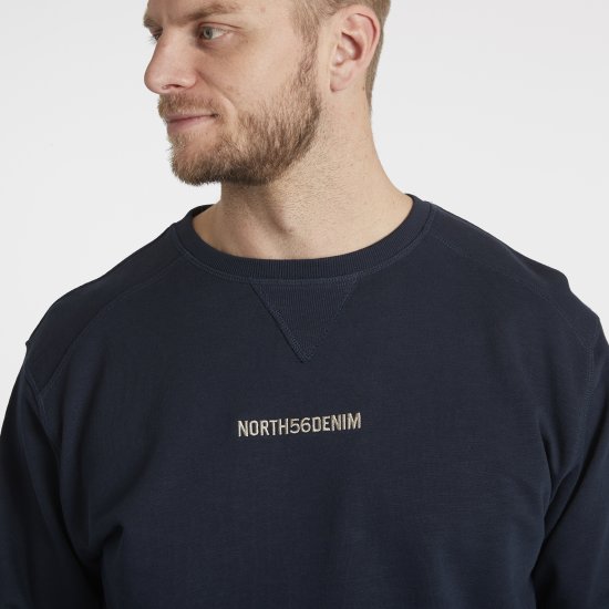 North Latitude Denim Logo Sweatshirt Navy Blue TALL - TALL puloverji - 