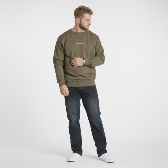 North Latitude Denim Logo Sweatshirt Dusty Olive Green TALL - TALL puloverji - TALL puloverji in jopice s kapuco