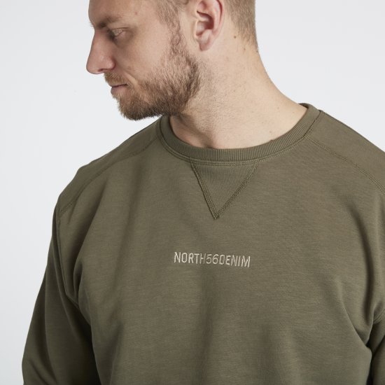 North Latitude Denim Logo Sweatshirt Dusty Olive Green TALL - TALL puloverji - TALL puloverji in jopice s kapuco