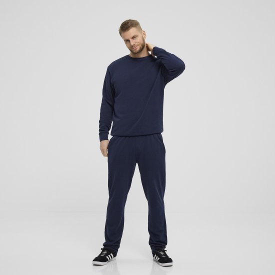 North Latitude Denim Crew Neck Sweatshirt Navy Blue TALL - TALL puloverji - 