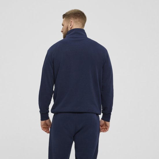 North Latitude Denim Half-Zip Sweatshirt Navy Blue TALL - TALL puloverji - 