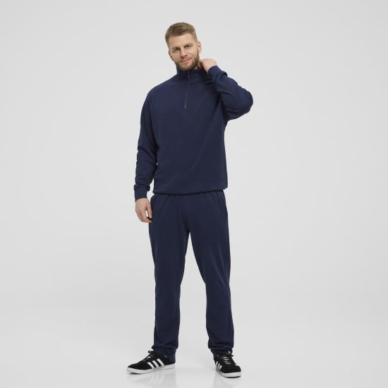 North Latitude Denim Half-Zip Sweatshirt Navy Blue TALL - TALL puloverji - 