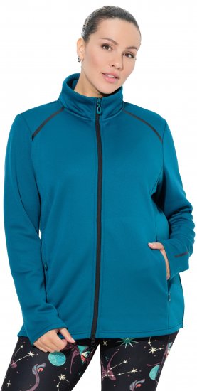 Ulla Popken Quick Drying Athletic Jacket Dark Petrol - Puloverji & jopice - 