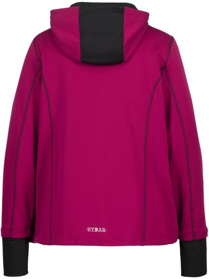 Ulla Popken HYPRAR Zip Front Hooded Stretch Sweatshirt Blackberry - Puloverji & jopice - 