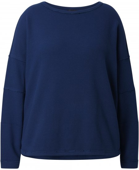 Ulla Popken Inverted Seam Long Sleeve Sweatshirt Navy - Puloverji & jopice - 