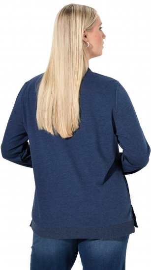 Ulla Popken Let It Snow Sequins Sweatshirt Ink Blue - Puloverji & jopice - 