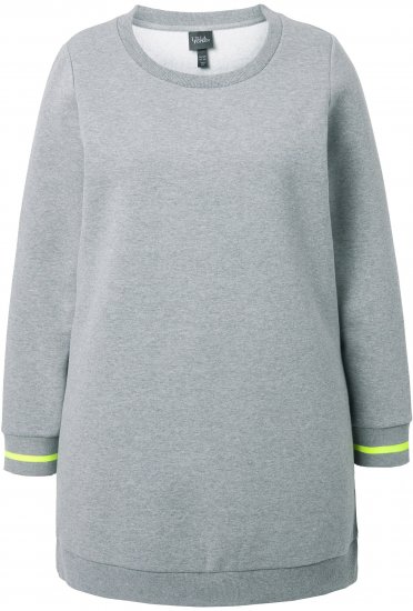 Ulla Popken Nostalgic Escape Oversized Sweatshirt Mouse Grey - Puloverji & jopice - 