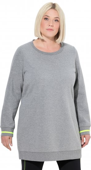 Ulla Popken Nostalgic Escape Oversized Sweatshirt Mouse Grey - Puloverji & jopice - 
