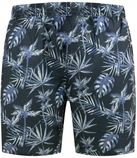 D555 Cleethorpes Hawaii Printed Swimshorts Navy - Kopalne hlače - Moške Kopalne Hlače za Močnejše postave
