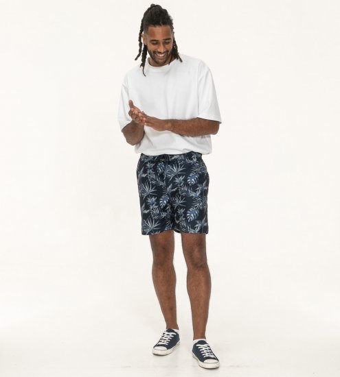 D555 Cleethorpes Hawaii Printed Swimshorts Navy - Kopalne hlače - Moške Kopalne Hlače za Močnejše postave
