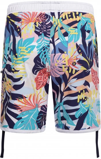 Kam Jeans 3018 Panelled Floral Swimshorts Navy - Kopalne hlače - Moške Kopalne Hlače za Močnejše postave