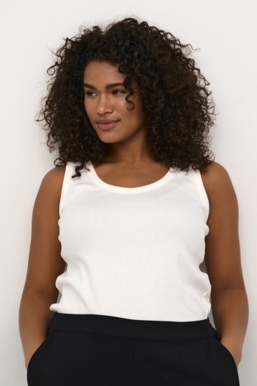 Kaffe Curve Carina Majica brez rokavov Chalk - Majice - 