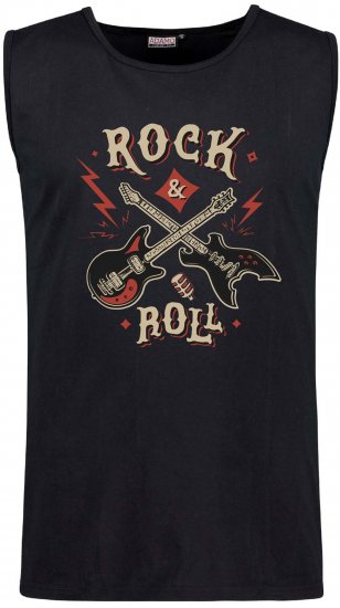 Adamo Motiv Rock and Roll Tank Top Black - Majice brez rokavov/Tank tops - 