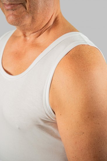 20 Nodi Crew Neck Tank Top in Combed Cotton Jersey White - Spodnje perilo & kopalne hlače - Moško Spodnje Perilo za močnejše postave