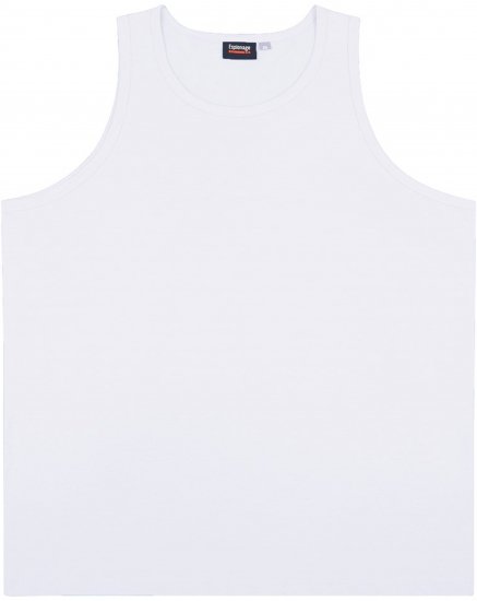 Espionage T017 Plain Tanktop White - Kratke Majice - Moške kratke majice za močnejše postave