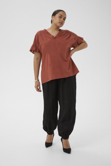 Kaffe Curve Valeria Top Henna Brown - Majice & Topi - 