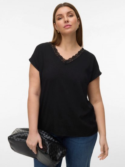 Vero Moda Bella Lace Top Black - Topi - 