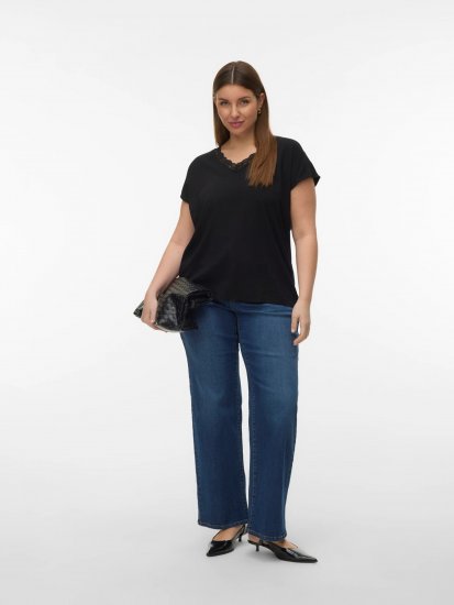 Vero Moda Bella Lace Top Black - Topi - 