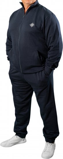 20 Nodi Mistral Tracksuit in Combed Fleece Cotton Navy - Trenirke kompleti - Moške Trenirke kompleti za močnejše postave
