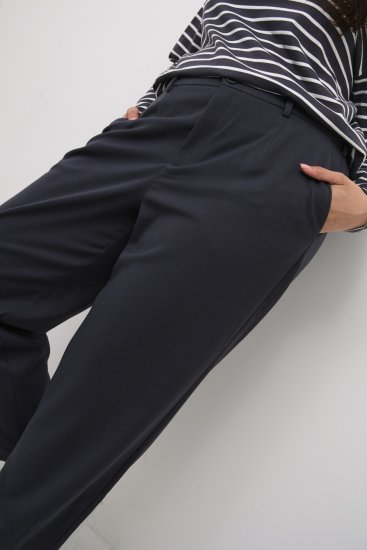 Kaffe Curve Merla Hlače Črna Oyster - Kavbojke & Hlače v Velikih Številkah – Plus Size - 