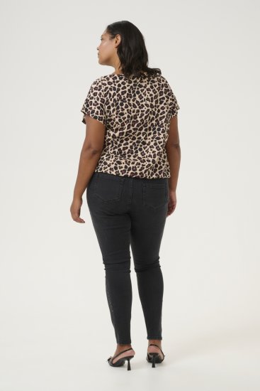 Kaffe Curve Sonna Stanley Top Leopardji potisk - Majice - 